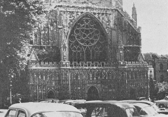 Fig.30 ‘…little hesitation in using cathedral closes for car parking' (Exeter).