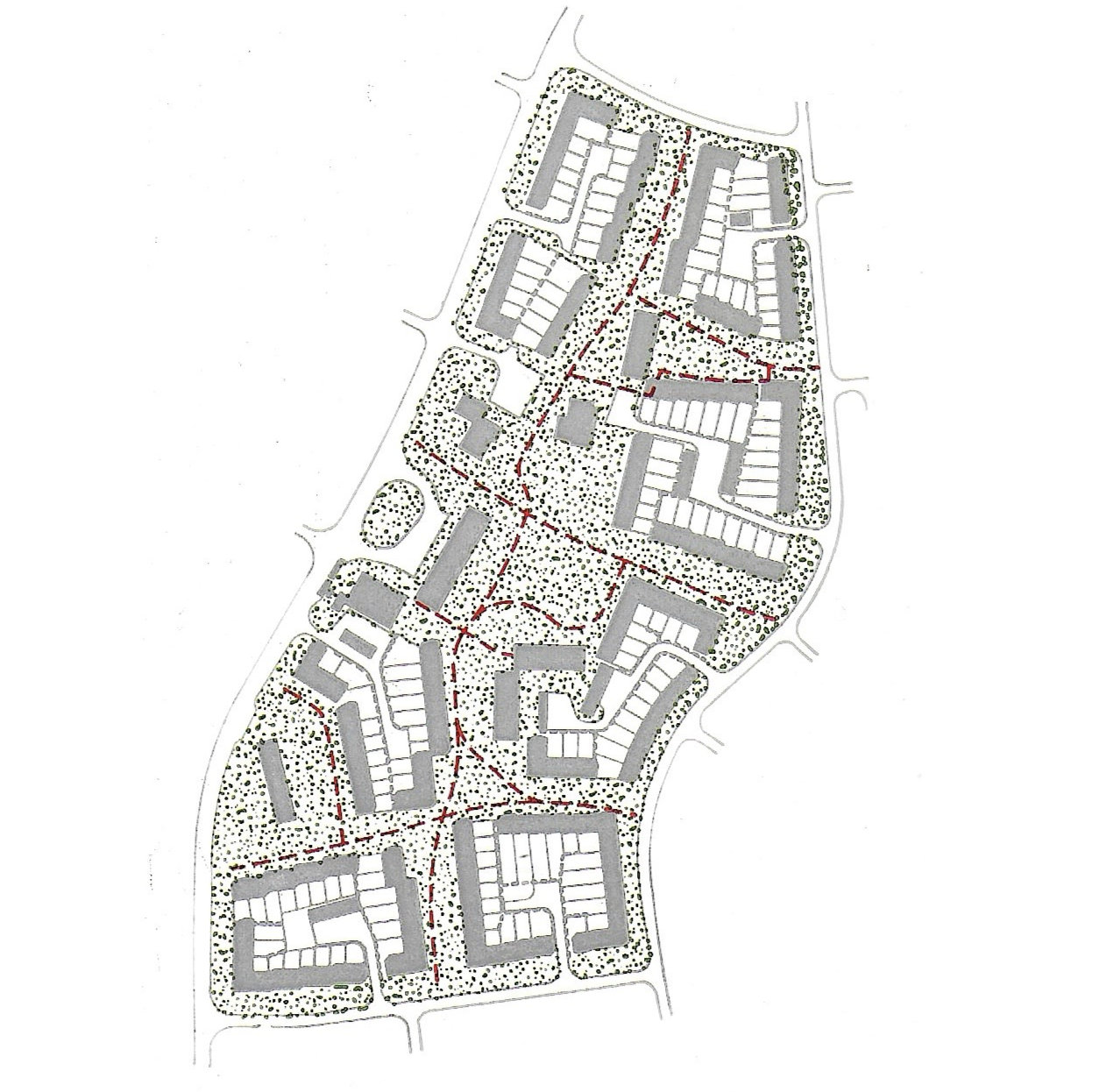 Fig.62 The Radburn principle in practice. A layout from Sheffield.