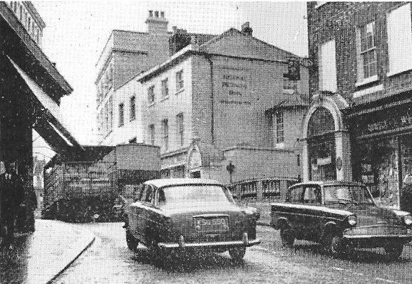 Fig.70 The narrow bridge over the River Kennet at the southern end of Northbrook Street. This is part of a trunk route for long distance traffic.