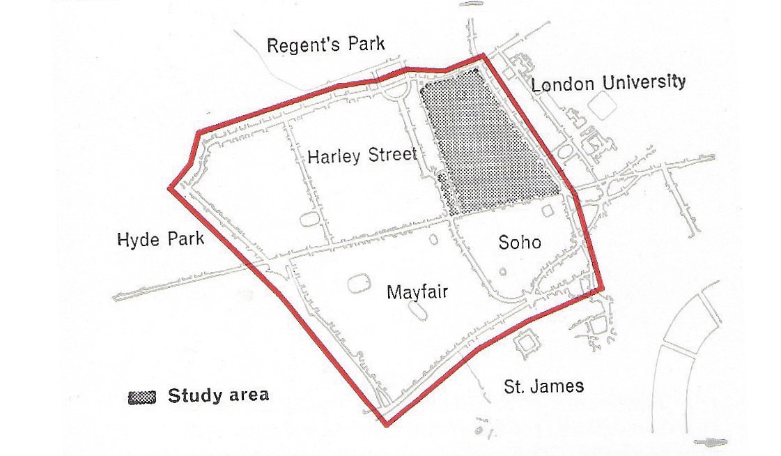 Fig. 174 Location of the study area in relation to the West End.