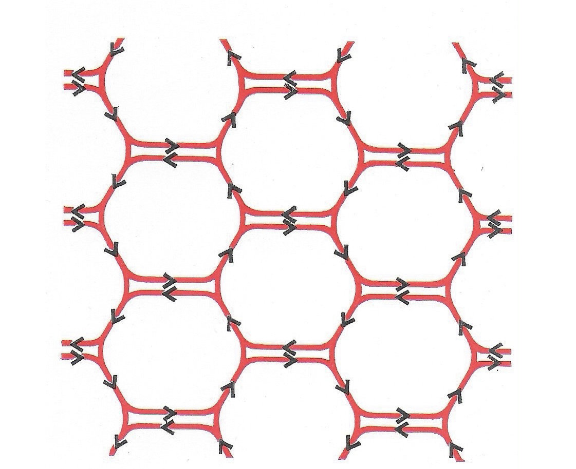 Fig. 178 A one-way hexagonal system of distributors with single-level uncontrolled junctions.