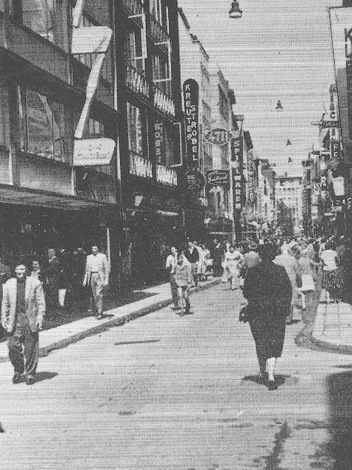Fig. 224 Cologne. The Hohestrasse in its reconstructed form. One of the main shopping streets of the city, it is closed to vehicles during normal hours.