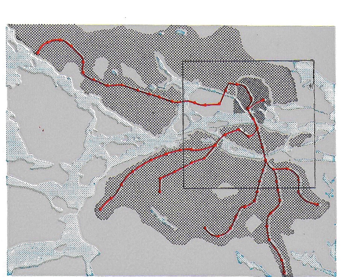Fig. 231 Stockholm. The new railway system upon which the suburban expansion has been primarily based.