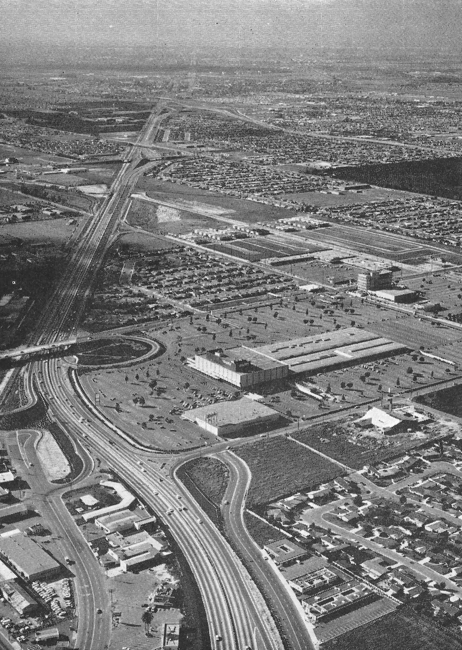 Fig. 237 Californian sprawl, showing a suburban shopping centre with its surrounding car park.